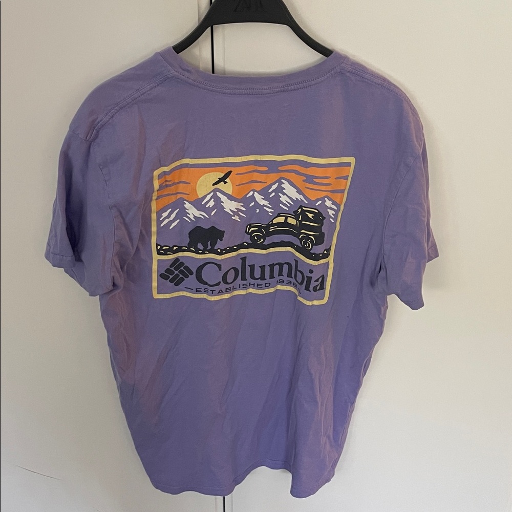 Men’s vintage t shirt Colombia purple size large